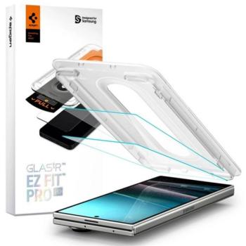 SPIGEN EZ FIT HD képernyővédő üveg 2db (2.5D, tokbarát, ultravékony, 0.2mm, 9H + segédkeret) ÁTLÁTSZÓ Samsung Galaxy Z Fold7 (SM-F966) kép