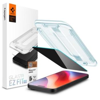SPIGEN EZ FIT képernyővédő üveg (2.5D, betekintés védelem, 0.2mm, 9H) ÁTLÁTSZÓ Apple iPhone 16 Pro kép