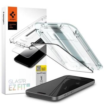 SPIGEN EZ FIT képernyővédő üveg (2.5D, karcálló, betekintés elleni védelem, 0.2mm, 9H) ÁTLÁTSZÓ Apple iPhone 15 Plus kép