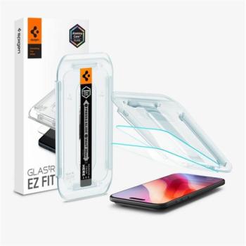 SPIGEN EZ FIT képernyővédő üveg 2db (2.5D, tokbarát, ultravékony, 0.2mm, 9H + segédkeret) ÁTLÁTSZÓ Apple iPhone 17 Air kép