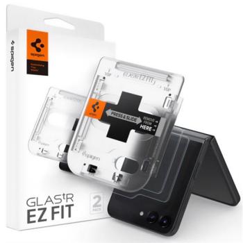 SPIGEN EZ FIT képernyővédő üveg 2db (2.5D, tokbarát, ultravékony, 0.2mm, 9H + segédkeret) ÁTLÁTSZÓ Samsung Galaxy Z Fold5 5G (SM-F946) kép