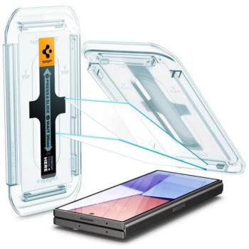 SPIGEN EZ FIT képernyővédő üveg 2db (2.5D, tokbarát, ultravékony, 0.2mm, 9H + segédkeret) ÁTLÁTSZÓ Samsung Galaxy Z Fold6 5G (SM-F956) kép