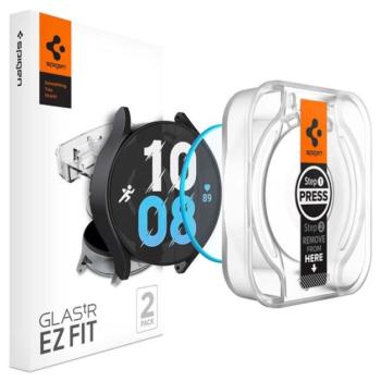 SPIGEN EZ FIT kijelzővédő üveg 2db (2.5D lekerekített szél, 0.2mm, 9H) ÁTLÁTSZÓ Samsung Galaxy Watch 6 eSIM 40mm (SM-R935), Samsung Galaxy Watch 6 40mm (SM-R930) kép