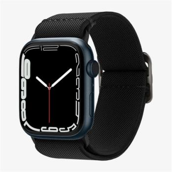 SPIGEN FIT LITE pótszíj (egyedi méret, textil, állítható) FEKETE Apple Watch Series 2 42mm, Apple Watch Series 3 42mm, Apple Watch Series 4 44mm, Apple Watch Series 5 44mm, Apple Watch Series 6 kép