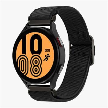 SPIGEN FIT LITE pótszíj (egyedi méret, textil, állítható) FEKETE Samsung Galaxy Watch 46mm (SM-R800N), Samsung Galaxy Watch 4 40 mm (SM-R860), Samsung Galaxy Watch 4 44 mm (SM-R870), Samsung Gal kép