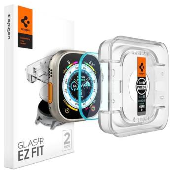 Spigen Glas.tR EZ Fit Apple Watch Ultra 3 / 2 / 1 49mm tempered kijelzővédő fólia felhelyező kerettel (2db) kép