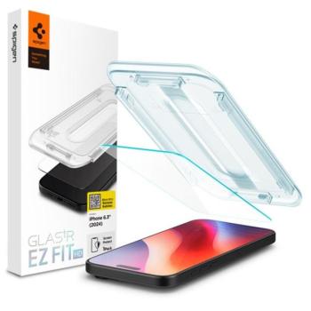 Spigen Glas.tR EZ Fit HD Apple iPhone 16 Pro tempered kijelzővédő fólia felhelyező kerettel (1db) AGL07935 kép