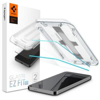 Spigen Glas.tR EZ Fit HD Samsung Galaxy S25 / Galaxy S24 tempered kijelzővédő fólia felhelyező kerettel (2db) kép