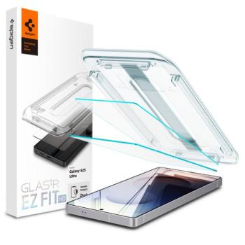 Spigen Glas.tR EZ Fit HD Samsung Galaxy S25 Ultra tempered kijelzővédő fólia felhelyező kerettel (2db) kép
