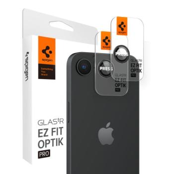 Spigen Glas.tR EZ Fit Optik Pro Apple iPhone 16e Tempered kameralencse-védő fólia felhelyező kerettel, fekete (2db) kép