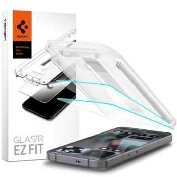 Spigen Glas.tR EZ Fit Pro Nothing Phone 3 tempered kijelzővédő fólia felhelyező kerettel (2db) kép