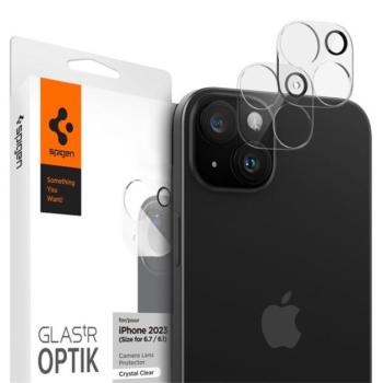 Spigen Glas.tR Optik Apple iPhone 15 / 14 / 15 Plus / 14 Plus Tempered kameravédő fólia, átlátszó (2db) kép