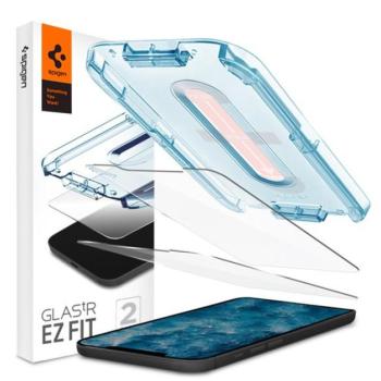 Spigen Glas.tR SLIM EZ Fit Apple iPhone 12 / 12 Pro tempered kijelzővédő fólia felhelyező kerettel (2db) kép