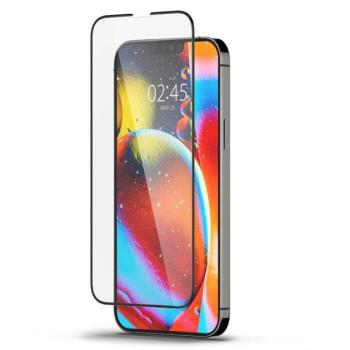Spigen Glass FC Apple iPhone 16e / 13 / 14 / 13 Pro Tempered kijelzővédő fólia, fekete kép