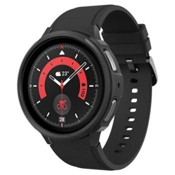 SPIGEN LIQUID AIR szilikon óra keret (közepesen ütésálló) FEKETE Samsung Galaxy Watch 5 Pro eSIM 45 mm (SM-R925), Samsung Galaxy Watch 5 Pro 45 mm (SM-R920) kép