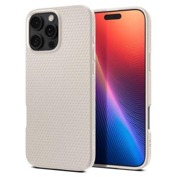 SPIGEN LIQUID AIR szilikon telefonvédő (ütésállóság, légpárnás sarok, rombusz) BÉZS Apple iPhone 16 Pro kép