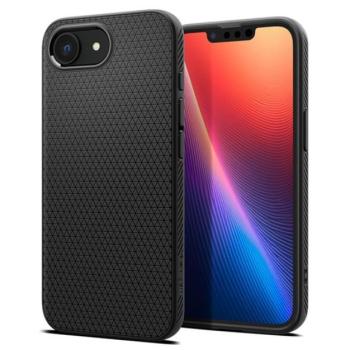 SPIGEN LIQUID AIR szilikon telefonvédő (ütésállóság, légpárnás sarok, rombusz) FEKETE Apple iPhone 16e kép