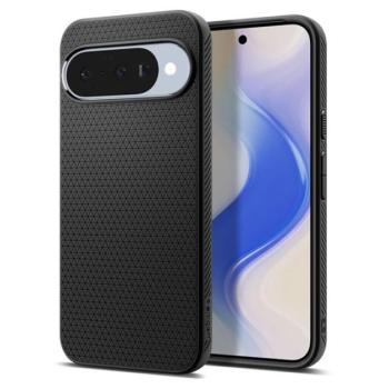 SPIGEN LIQUID AIR szilikon telefonvédő (ütésállóság, légpárnás sarok, rombusz) FEKETE Google Pixel 10, Pixel 10 Pro kép