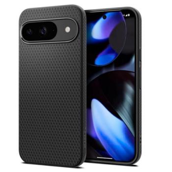 SPIGEN LIQUID AIR szilikon telefonvédő (ütésállóság, légpárnás sarok, rombusz) FEKETE Google Pixel 9 Pro, Pixel 9 kép