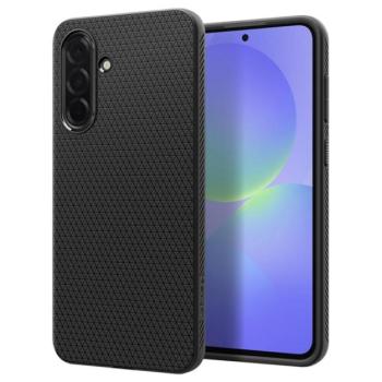 SPIGEN LIQUID AIR szilikon telefonvédő (ütésállóság, légpárnás sarok, rombusz) FEKETE Samsung Galaxy A36 5G (SM-A366) kép