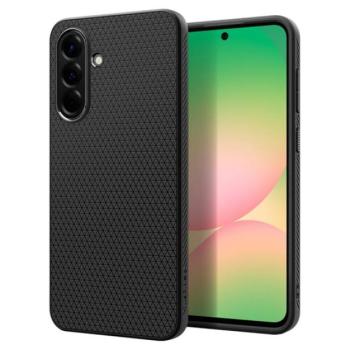 SPIGEN LIQUID AIR szilikon telefonvédő (ütésállóság, légpárnás sarok, rombusz) FEKETE Samsung Galaxy A56 5G (SM-A566) kép
