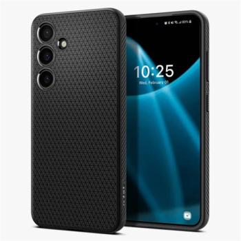 SPIGEN LIQUID AIR szilikon telefonvédő (ütésállóság, légpárnás sarok, rombusz) FEKETE Samsung Galaxy S24 (SM-S921) kép