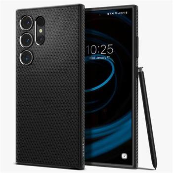 SPIGEN LIQUID AIR szilikon telefonvédő (ütésállóság, légpárnás sarok, rombusz) FEKETE Samsung Galaxy S24 Ultra (SM-S928) kép