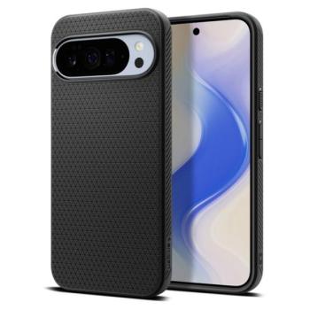SPIGEN LIQUID AIR szilikon telefonvédő (ütésállóság, légpárnás sarok, rombusz, MagSafe) FEKETE Google Pixel 10 Pro XL kép