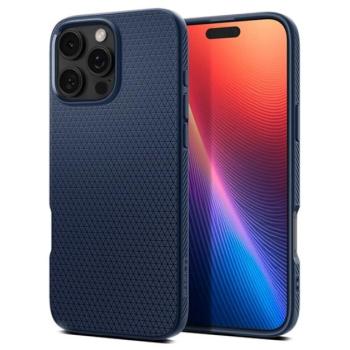 SPIGEN LIQUID AIR szilikon telefonvédő (ütésállóság, légpárnás sarok, rombusz) SÖTÉTKÉK Apple iPhone 16 Pro Max kép