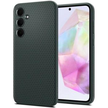 SPIGEN LIQUID AIR szilikon telefonvédő (ütésállóság, légpárnás sarok, rombusz) SÖTÉTZÖLD Galaxy A35 5G kép
