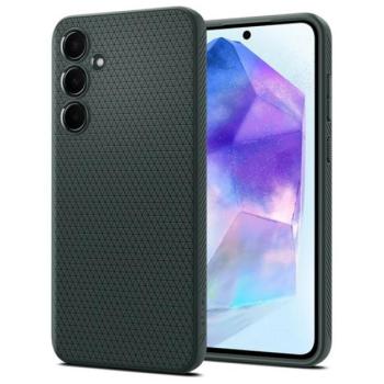 SPIGEN LIQUID AIR szilikon telefonvédő (ütésállóság, légpárnás sarok, rombusz) SÖTÉTZÖLD Galaxy A55 5G kép
