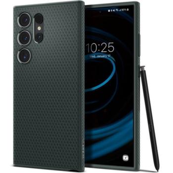 SPIGEN LIQUID AIR szilikon telefonvédő (ütésállóság, légpárnás sarok, rombusz) SÖTÉTZÖLD Samsung Galaxy S24 Ultra (SM-S928) kép