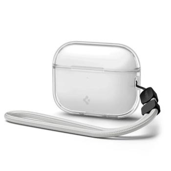 Spigen Liquid Crystal Apple Airpods Pro 3 szilikon tok, csuklópánttal, Crystal Clear, átlátszó kép
