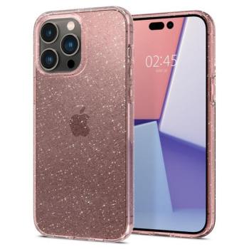 Spigen Liquid Crystal Glitter Apple iPhone 14 Pro tok, Glitter Rose Quartz, átlátszó kép