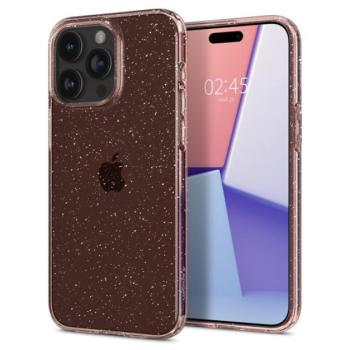 Spigen Liquid Crystal Glitter Apple iPhone 15 Pro Max tok, csillámos, rózsaszín, átlátszó kép