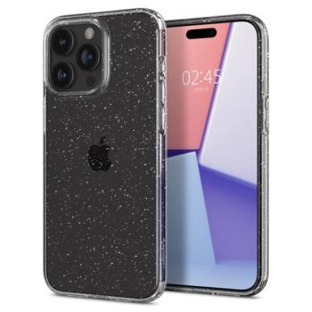 Spigen Liquid Crystal Glitter Apple iPhone 15 Pro tok, csillámos, átlátszó kép