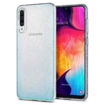 SPIGEN LIQUID CRYSTAL GLITTER szilikon telefonvédő (közepesen ütésálló, légpárnás sarok, csillámporos) ÁTLÁTSZÓ Samsung Galaxy A50 (SM-A505F), Samsung Galaxy A30s (SM-A307F), Samsung Gal kép