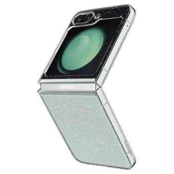 SPIGEN LIQUID CRYSTAL GLITTER szilikon telefonvédő (közepesen ütésálló, légpárnás sarok, csillámporos) ÁTLÁTSZÓ Samsung Galaxy Z Flip5 5G (SM-F731) kép