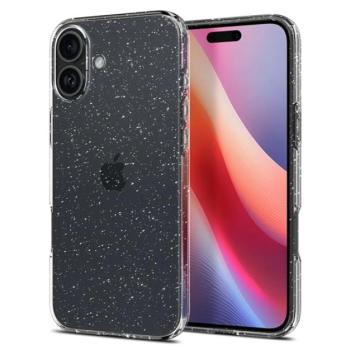 SPIGEN LIQUID CRYSTAL GLITTER szilikon telefonvédő (ütésállóság, légpárnás sarok, csillámporos) ÁTLÁTSZÓ Apple iPhone 16 Plus kép