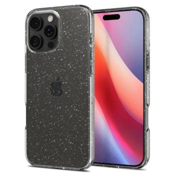 SPIGEN LIQUID CRYSTAL GLITTER szilikon telefonvédő (ütésállóság, légpárnás sarok, csillámporos) ÁTLÁTSZÓ Apple iPhone 16 Pro Max kép