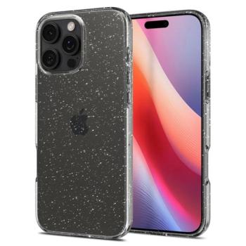 SPIGEN LIQUID CRYSTAL GLITTER szilikon telefonvédő (ütésállóság, légpárnás sarok, csillámporos) ÁTLÁTSZÓ Apple iPhone 16 Pro kép