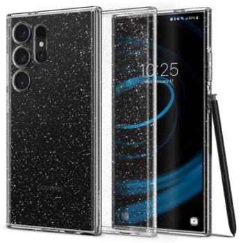 SPIGEN LIQUID CRYSTAL GLITTER szilikon telefonvédő (ütésállóság, légpárnás sarok, csillámporos) ÁTLÁTSZÓ Samsung Galaxy S24 Ultra (SM-S928) kép