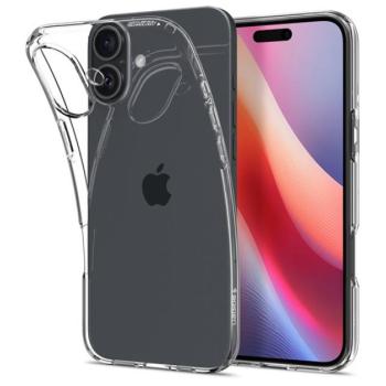 Spigen Liquid Crystal iPhone 16 tok, Crystal Clear, átlátszó ACS08190 kép