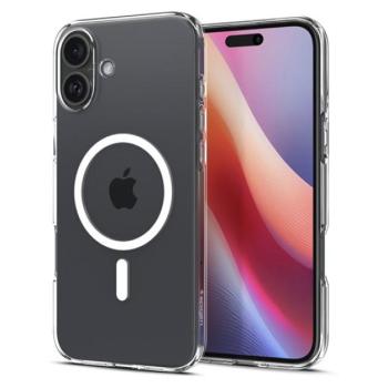Spigen Liquid Crystal MagFit iPhone 16 tok, Crystal Clear, átlátszó ACS08390 kép