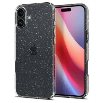 Spigen Liquid Crystal tok iPhone 16 Plus - átlátszó csillogós kép