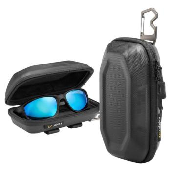 Spigen Lock Fit LF520 szemüveg tartó tok / táska, fém cipzárral, merev strapabíró kialakítással, üveg nyitóval, fekete kép