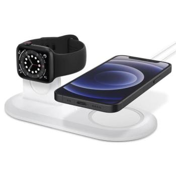 Spigen MagFit Duo Wireless Töltő - Fehér kép