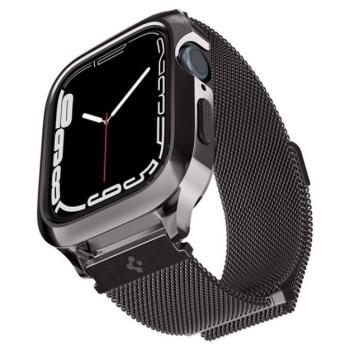 SPIGEN METAL FIT PRO fém óra keret (ütésállóság) FEKETE Apple Watch Series SE 44mm, Watch Series SE 2 44mm, Watch Series 6 44mm kép