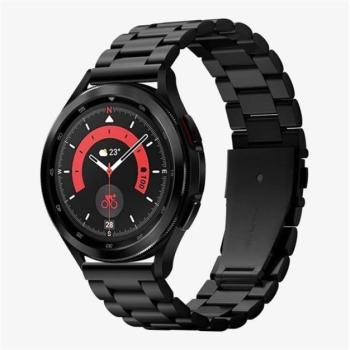 SPIGEN MODERN FIT pótszíj (univerzális, 20 mm fém, állítható) FEKETE Samsung Galaxy Watch 42mm (SM-R810N), Samsung Galaxy Watch 3 41mm (SM-R850), Garmin Vivomove HR, Huawei Watch GT 3 42mm, Rea kép