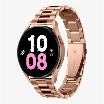 SPIGEN MODERN FIT pótszíj (univerzális, 20 mm fém, állítható) ROZÉARANY Samsung Galaxy Watch 42mm (SM-R810N), Samsung Galaxy Watch 3 41mm (SM-R850), Garmin Vivomove HR, Huawei Watch GT 3 42mm, kép
